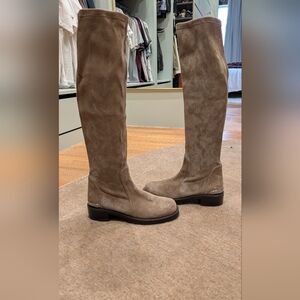 Elegant Tan Suede Knee-High Boots